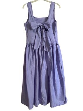 Lavender Dress, Fitted Bodice, Tie Bow Back